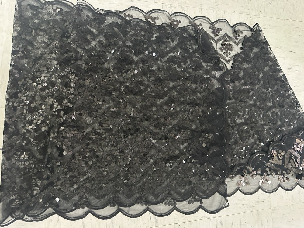 Black Sequin Runner, 56" x12"