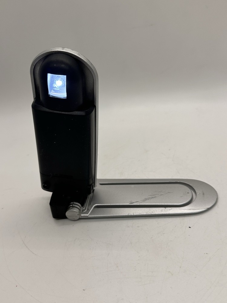 Eddie Bauer Foldable Travel LED Book Light Clip Silver Tested