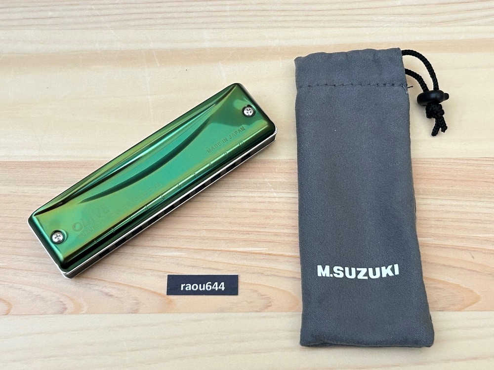 SUZUKI C-20 OLIVE 10 hole Diatonic Harmonica 14 Keys