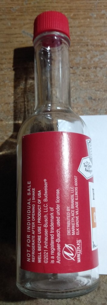 Empty Budweiser Chicken Wing Hot Sauce Bottle Limited Edition
