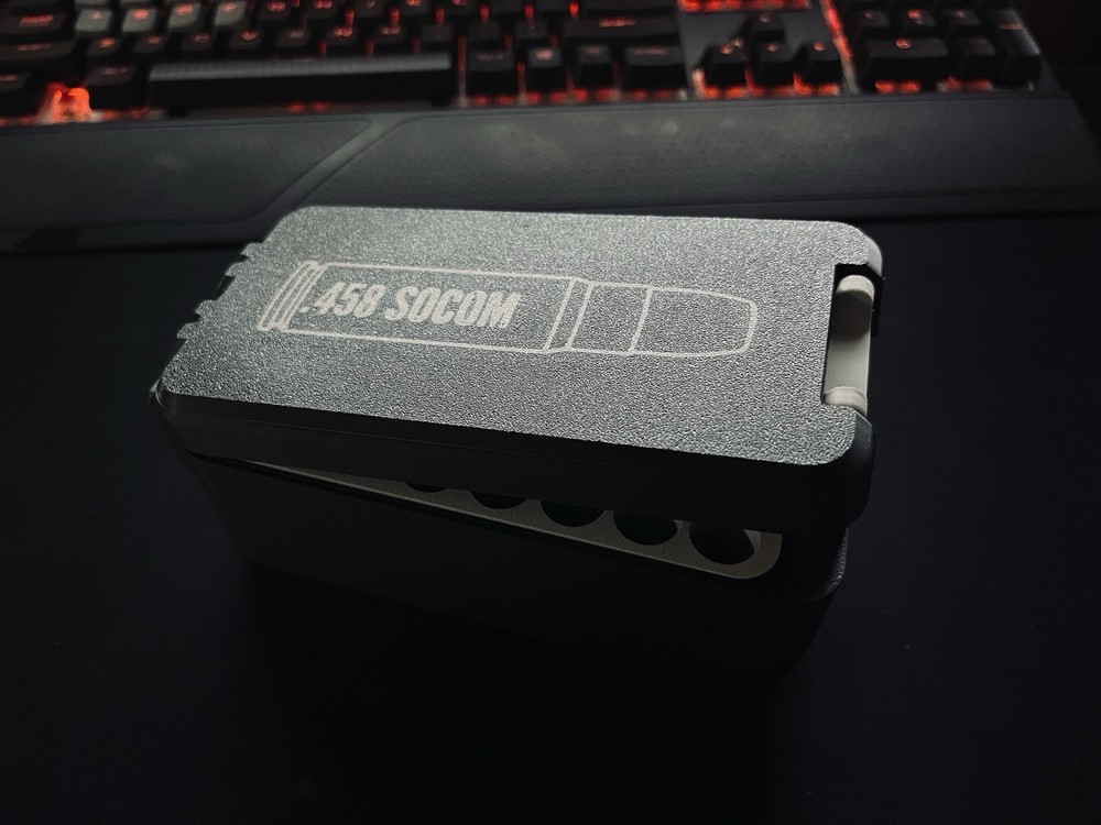 .458 SOCOM Caliber 32 Round Ammunition Storage 3D Printed  Container