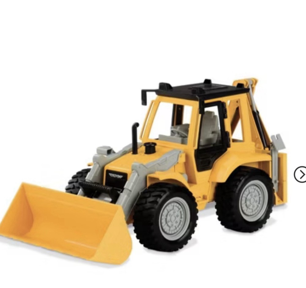 Toy Front Loader Realistic Sound Large 17 Inch Backhoe Loader DRIVEN by Battat
