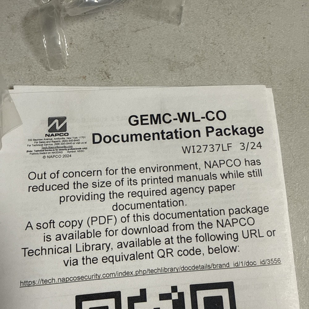 GEMC-WL-CO Carbon Monoxide Detector