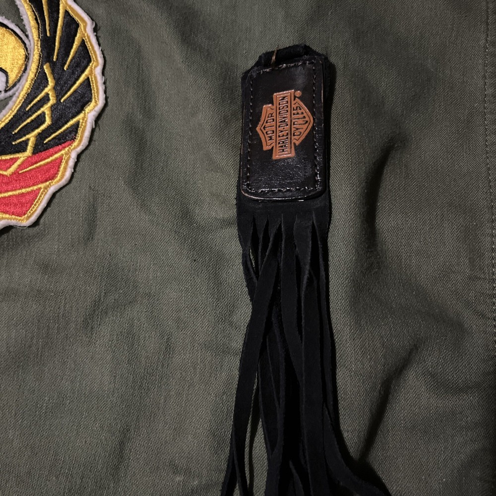 VTG HARLEY-DAVIDSON Double Eagle Patch Cloth Army Barracks Laundry Bag VHTF Read