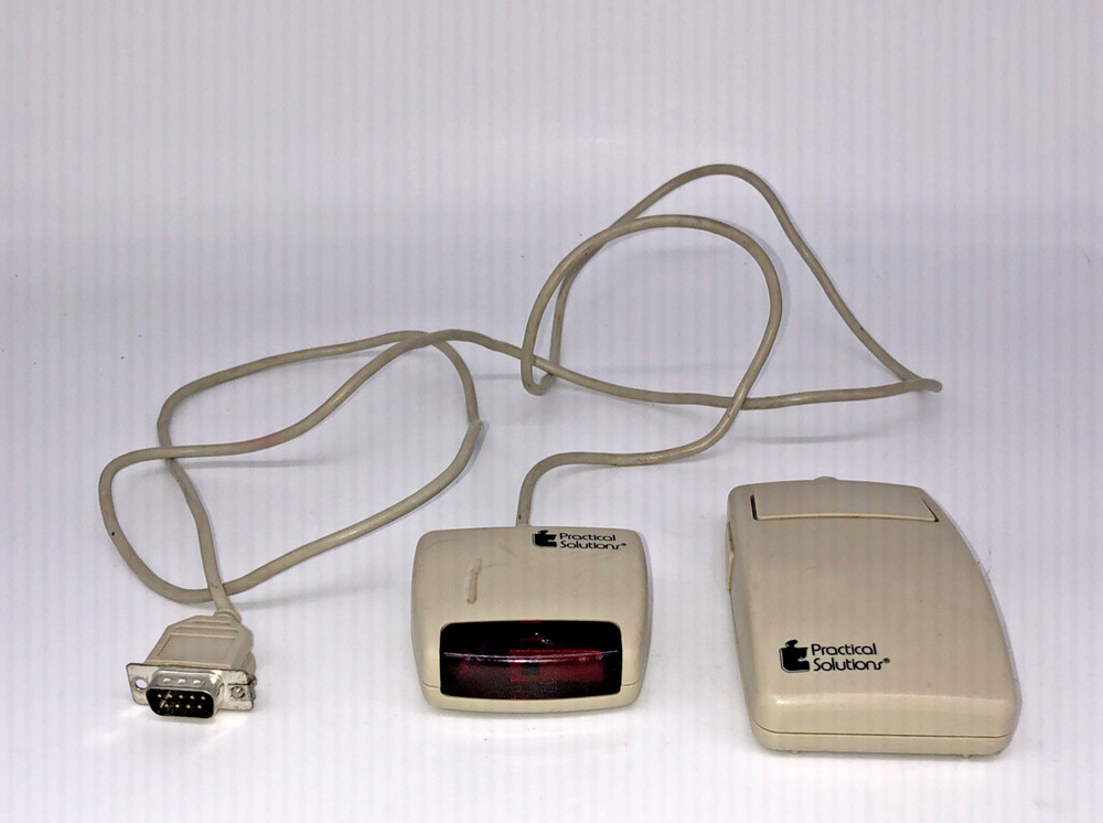 Vintage Practical Solutions Wireless Mouse With Receiver - circa 1990 - Untested