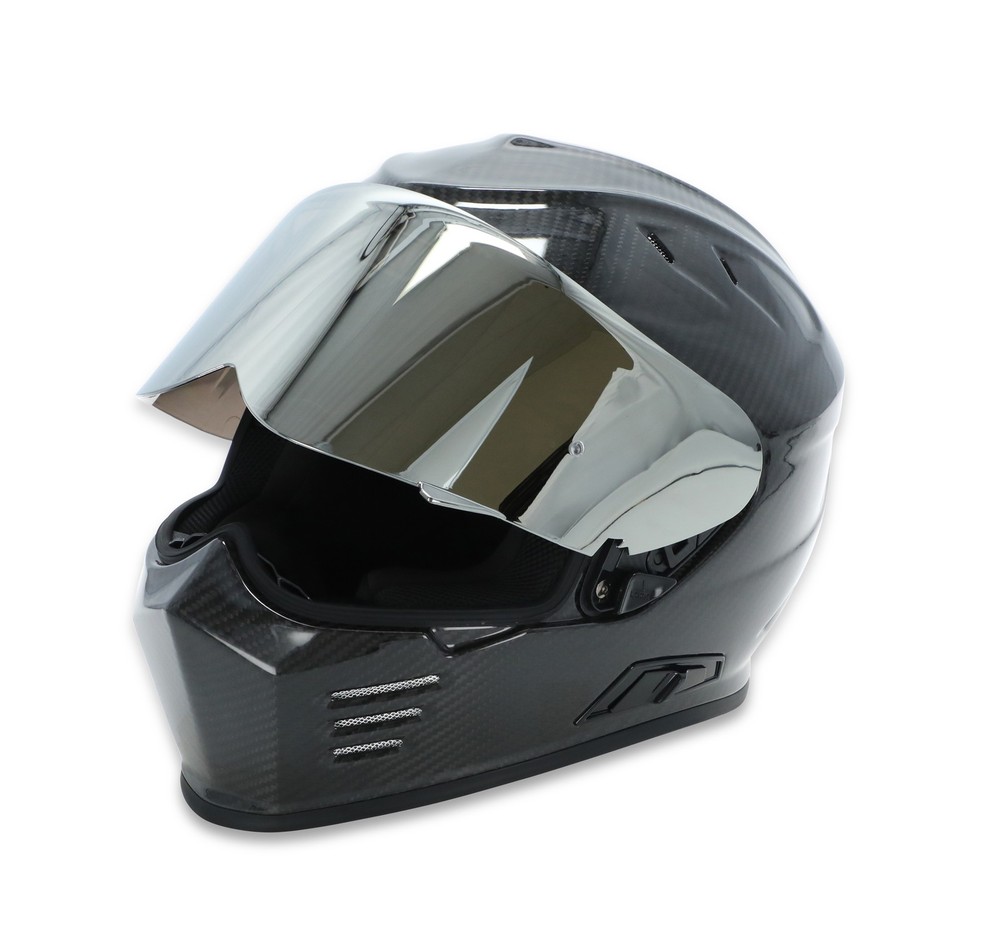 Simpson Ghost Bandit Motorcycle Helmet Carbon Medium Full Face Clear Shield
