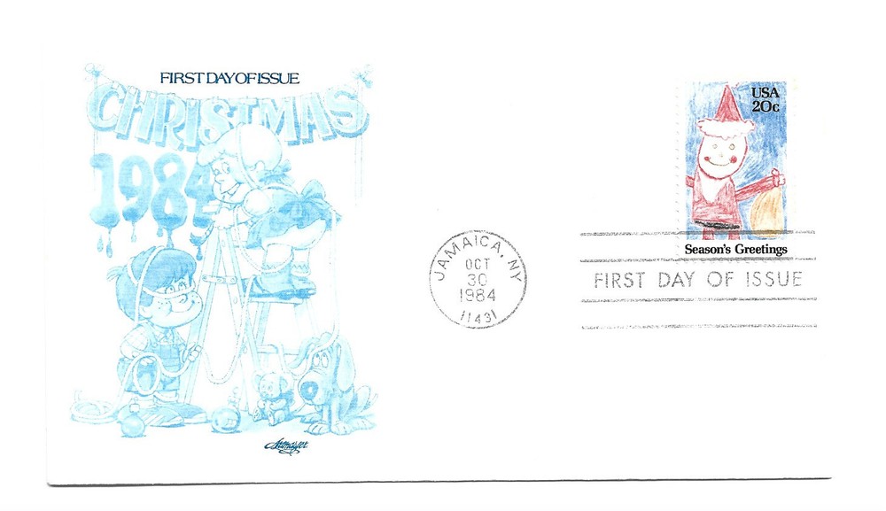 2108 Santa Christmas 1984 Artmaster FDC