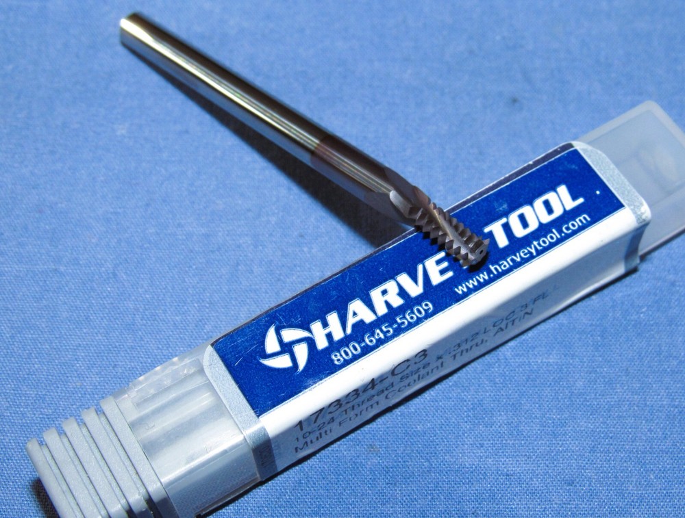 New Harvey Tool Solid Carbide Thread Mill 10-24 TiALN Coated Coolant Through
