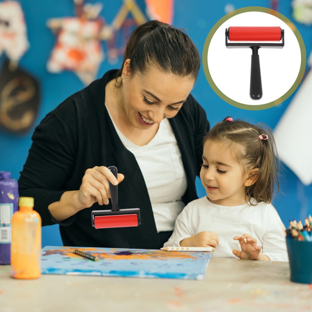 Rubber Glue Roller for Construction Tools Printmaking Brayer Rubber Brayer