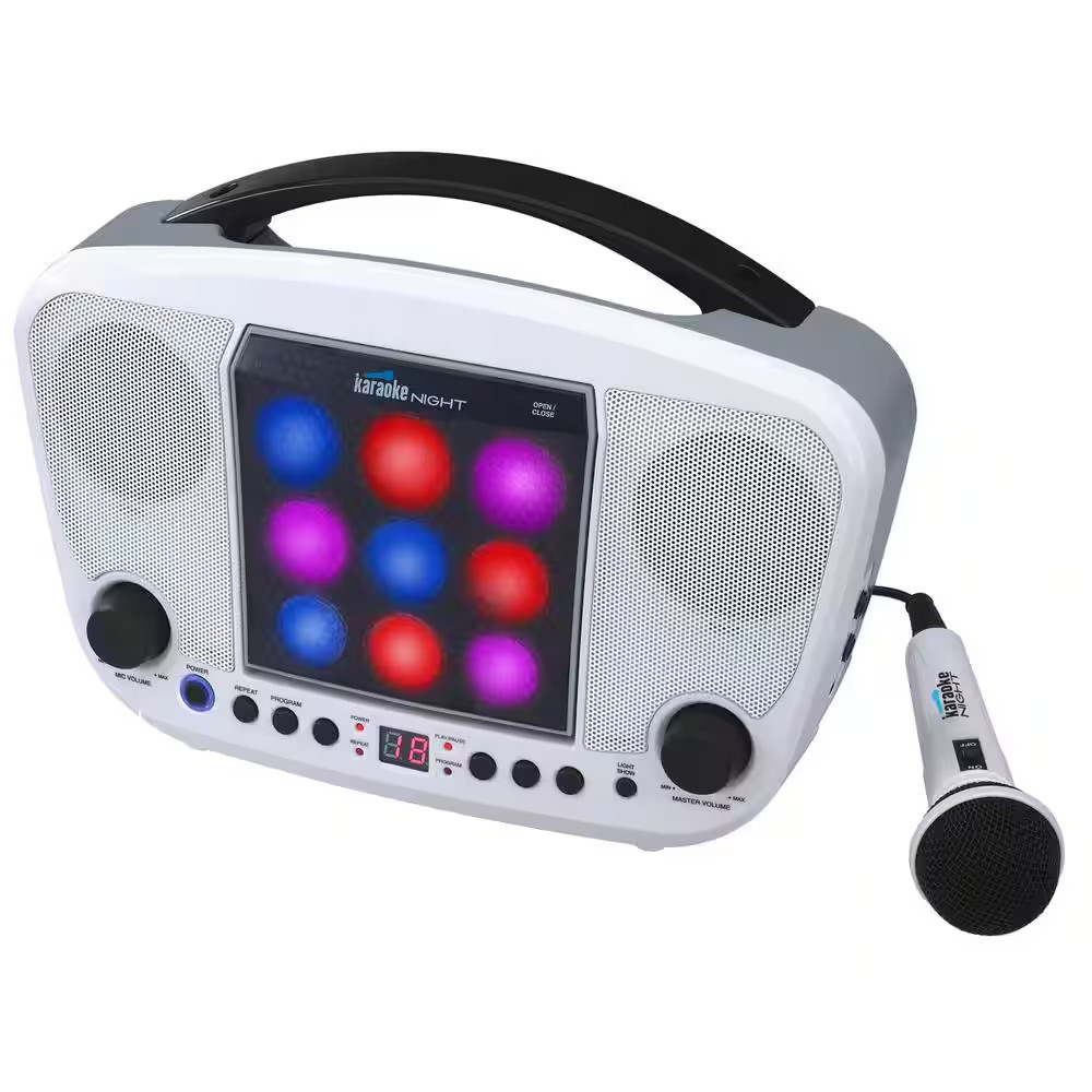 CD+G Karaoke Machine with LED Light Show