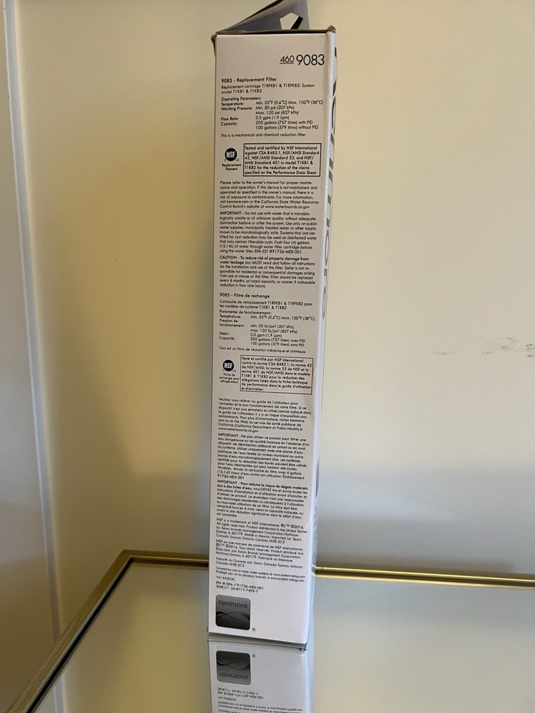 Kenmore 9083 4609083 Replacement Refrigerator Water Filter New with Box