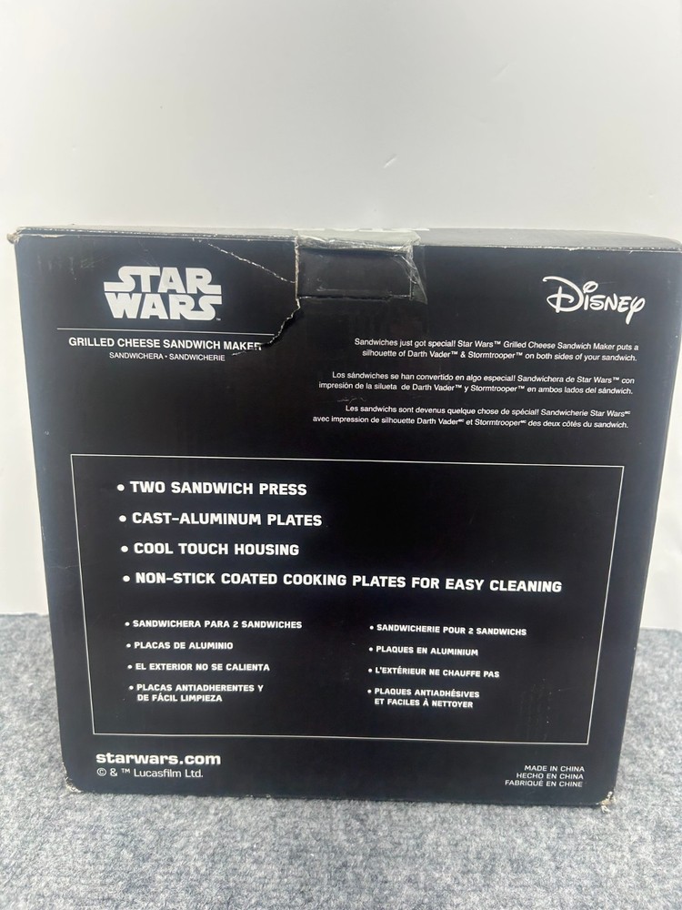 star wars grilled cheese 2 sandwich maker disney