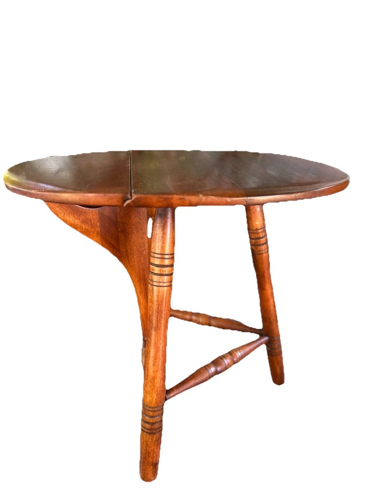 Antique 1930s Cushman Maple Drop Leaf Minimalist Side Table