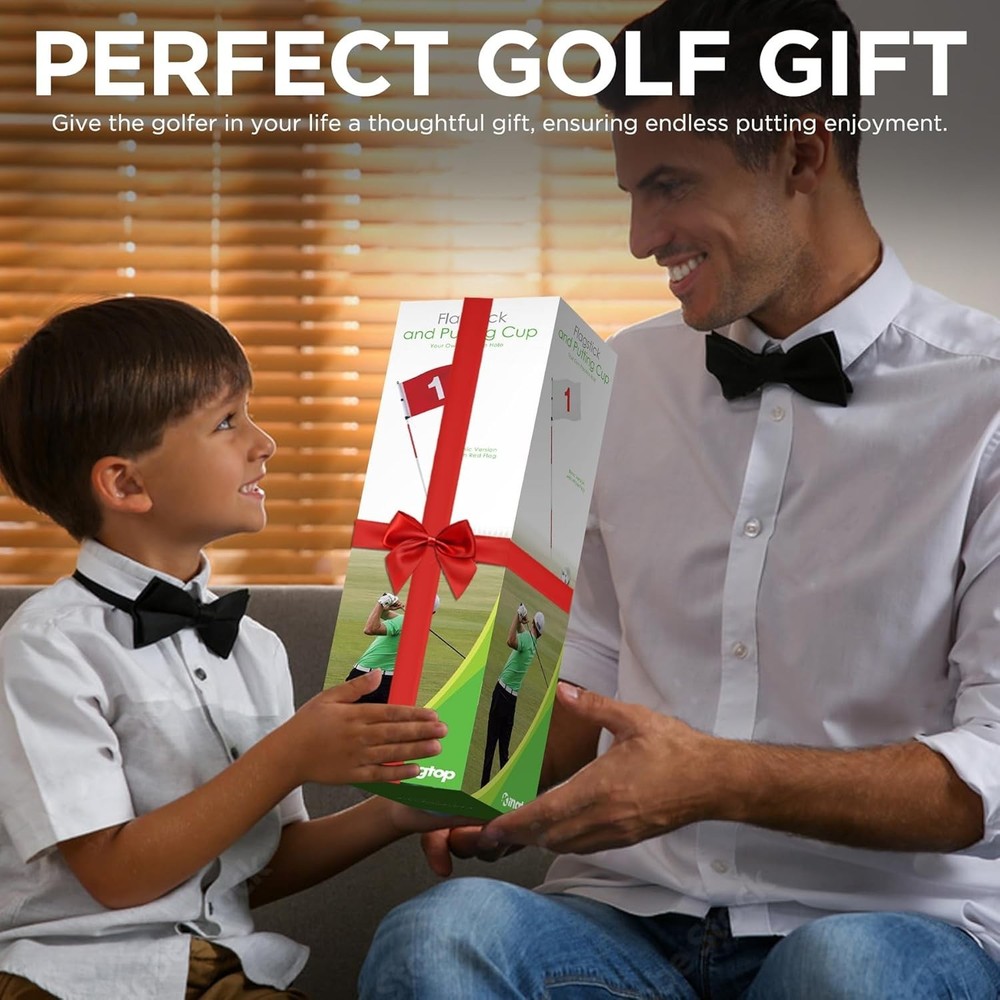 Golf Flagstick 6ft, Portable Five-Section Design for Backyard Practice Puttin...