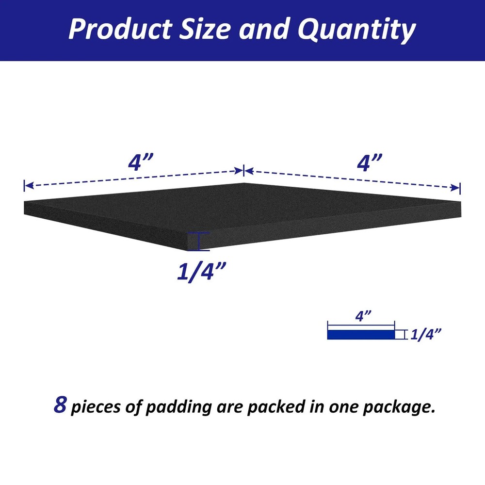 Foam Padding Sheets with Adhesive Backing - 1/4" Thick Self Stick Neoprene Insul