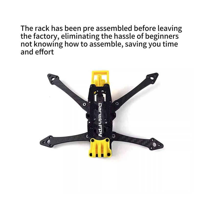 DarwinFPV FPV 4 inch Micro DC Long Range Folding Frames For DJI O3 / Analog VTX