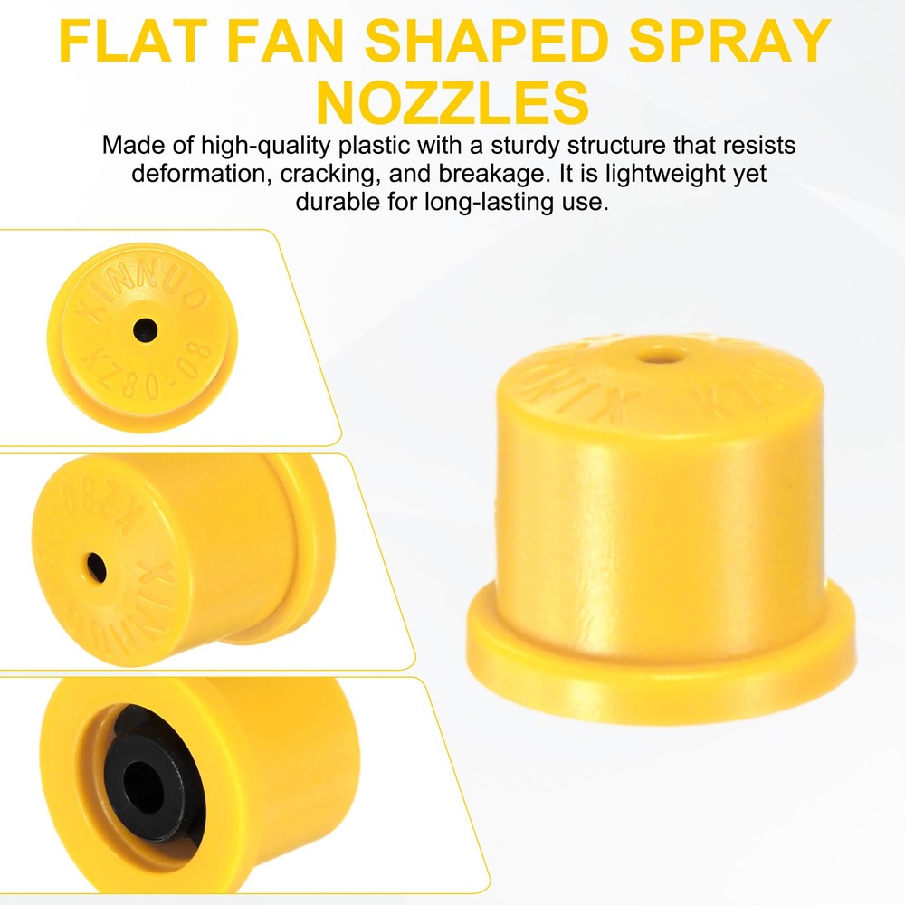 10-Pack Plastic Hollow Cone Sprayer Nozzle Tips [Yellow, 1.7mm Pore]