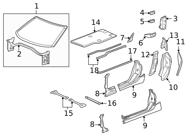 Genuine GM Rocker Panel 10420534