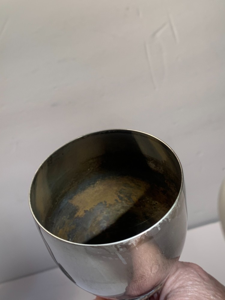 Godinger Silverplate Goblets, Grapes, READ