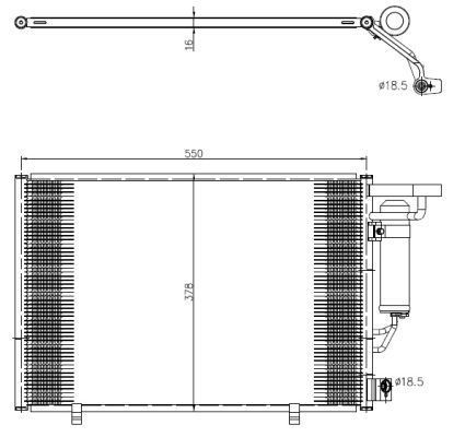 Condenser, air conditioning NRF NRF350456