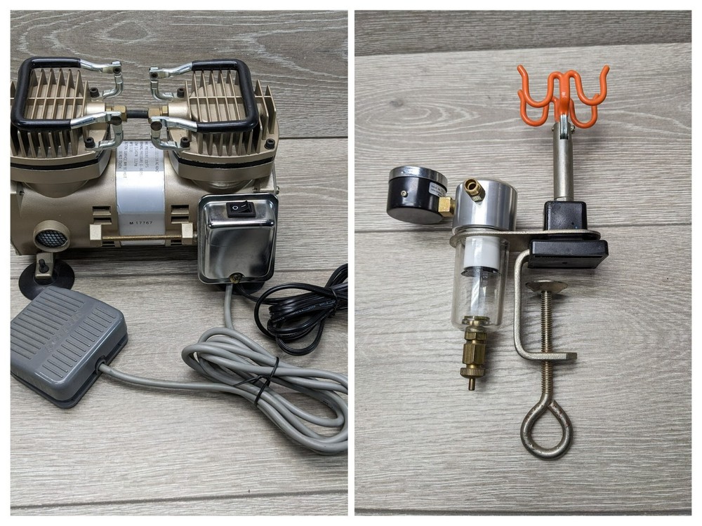 SIMair TC2000 1/6 HP 100 PSI Air Compressor & Moisture Filter Regulator