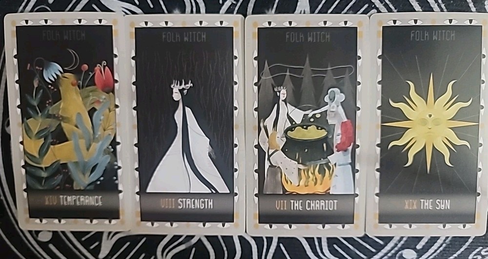 New!Witch Folk Tarot Cards Deck 78+2 Extra Cards with Guidebook