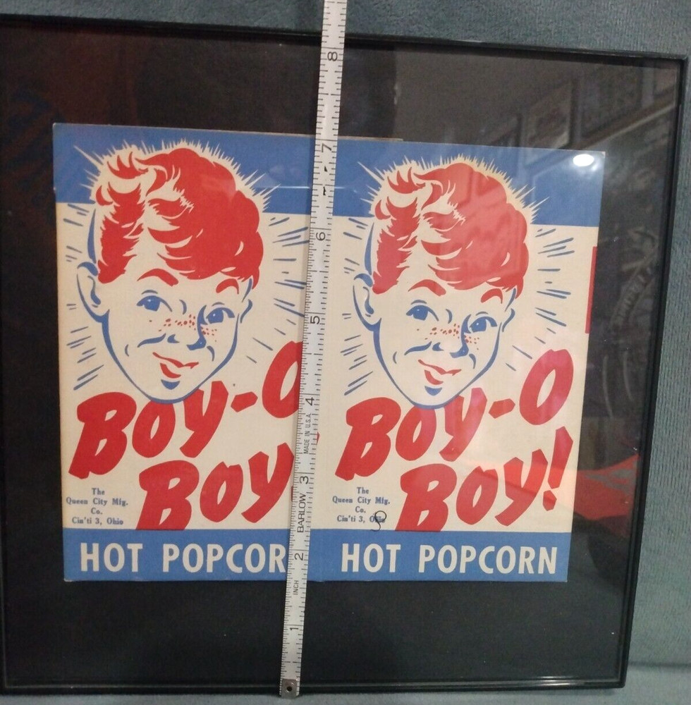 1950s Boy-O-Boy Advertising Popcorn Box Great Graphics