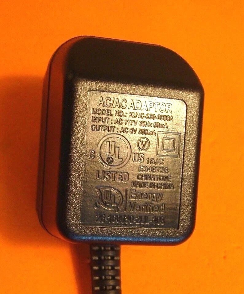 Power Adapter | Model: KU1C-060-0300A | Output: 6 VAC 300mA *TESTED*