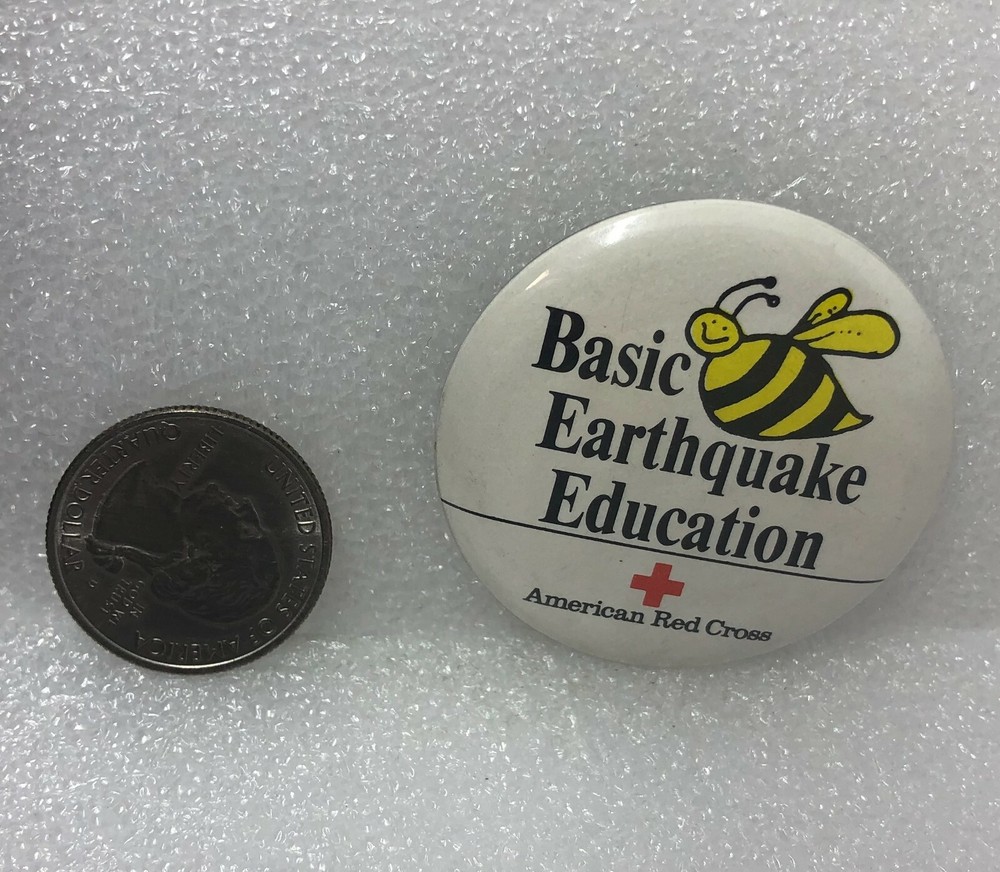 American Red Cross Basic Earthquake Education Pin