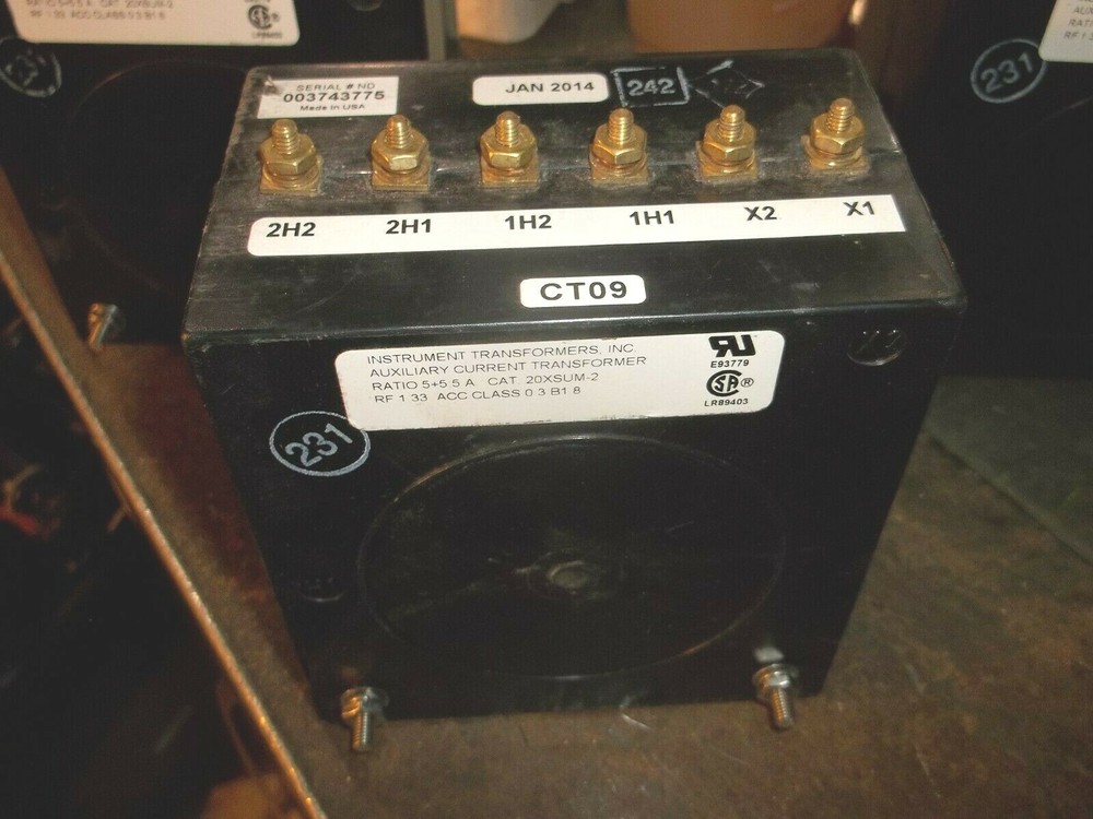 INSTRUMENT TRANSFORMERS 20XSUM-2 AUXILIARY CURRENT TRANSFORMER (O6)