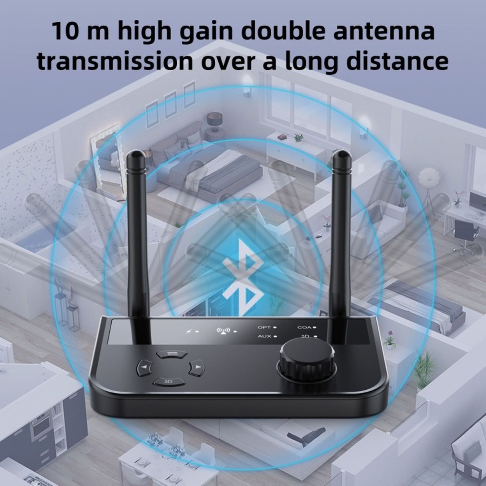 1* Bluetooth 5.3 Receiver With two way interface supports plug and play