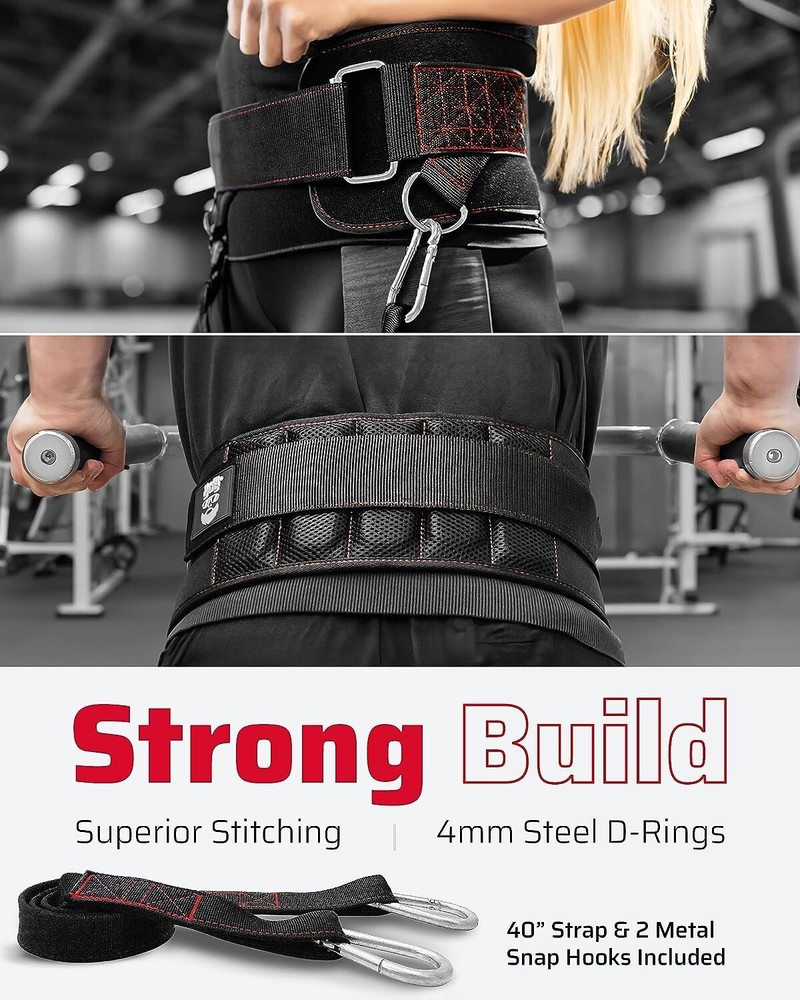 Ultimate Dip Belt | Secure Closure - No Sliding Down | Structured Back Suppor...
