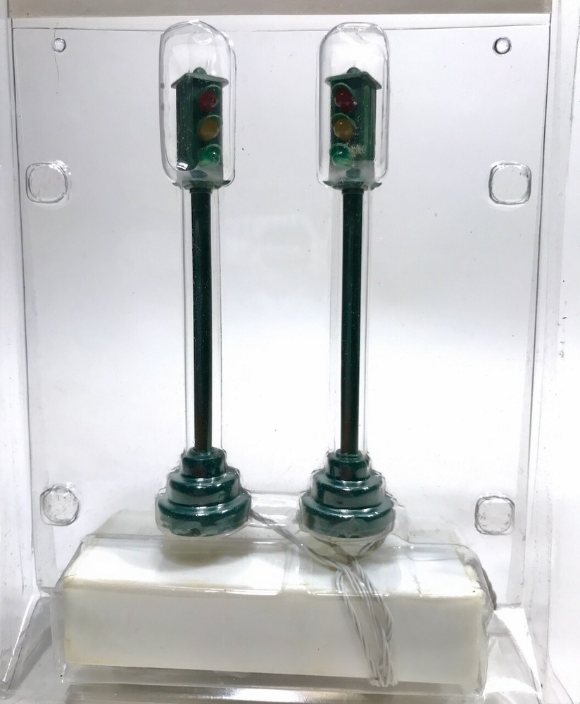 Lemax Xmas Traffic Light 24781 set/2 Released 2002 Retired 2015