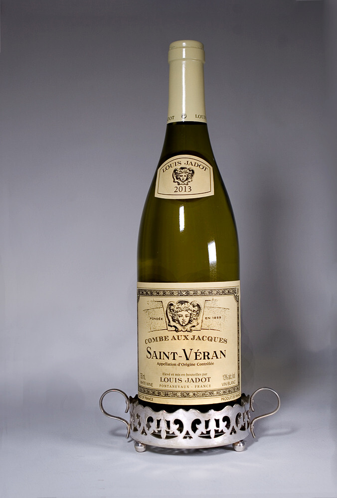 Vintage Silver Plated Wine Bottle Coaster Holder
