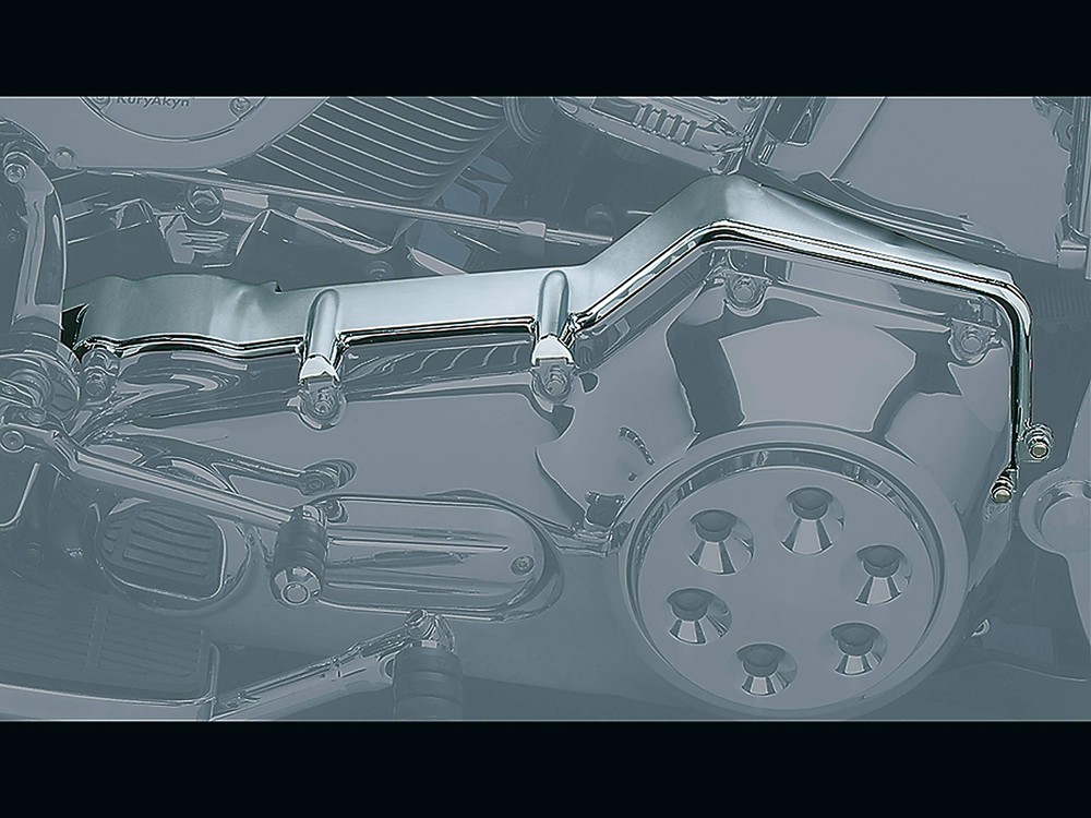 Kuryakyn Motorcycle Engine Accessory: Inner Primary Cover Chrome, black
