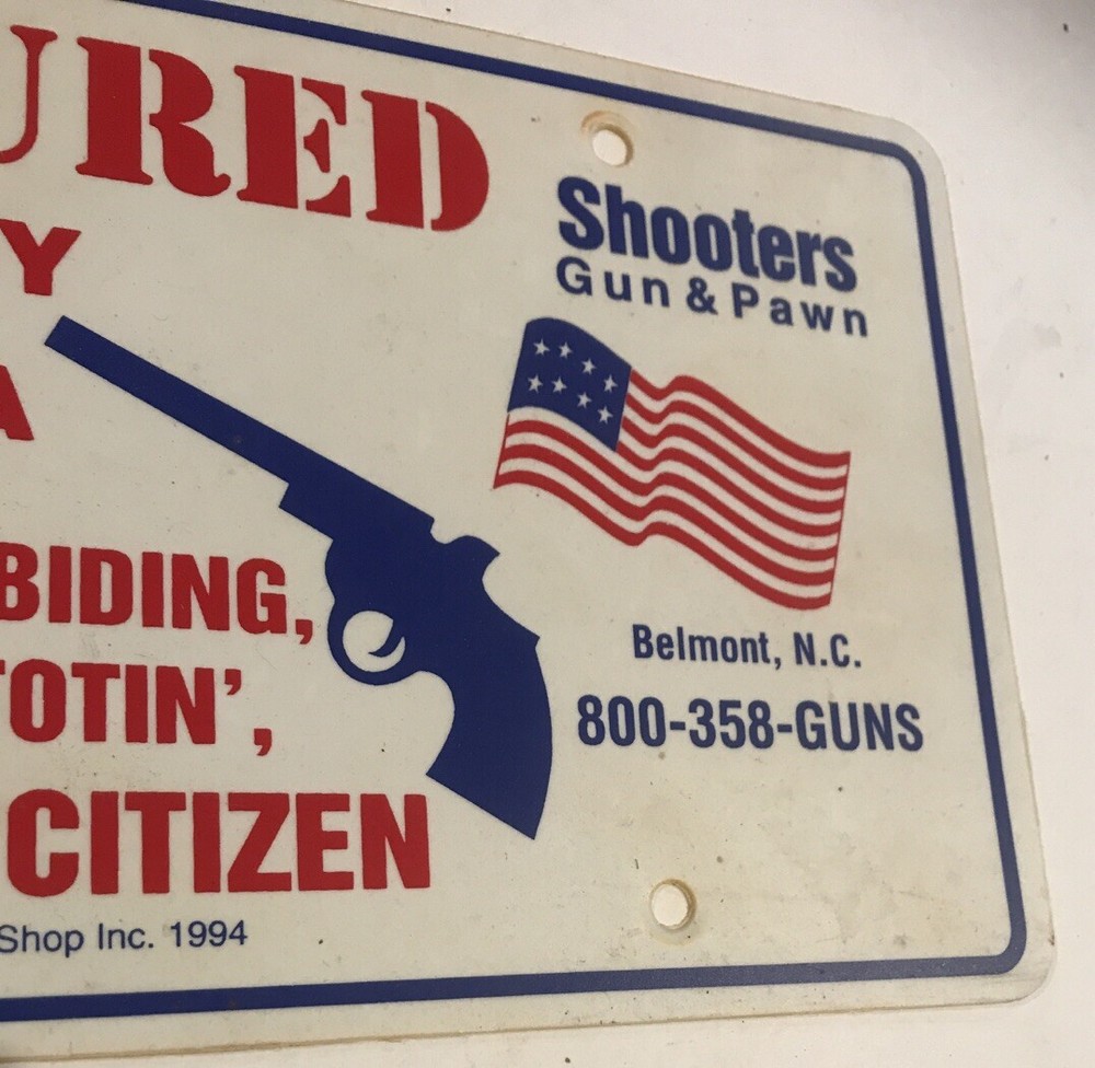 1994 Duncan Gun & Pawn License Plate