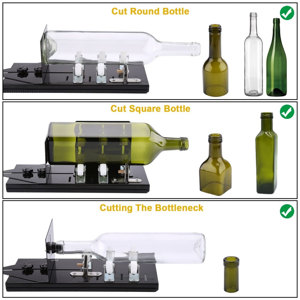 Glass Bottle Cutter, Fixm Cutter Upgraded Version, Round, Square...