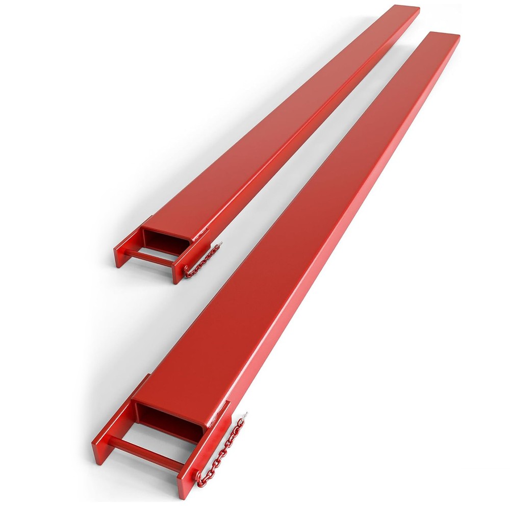 72" Length Pallet Fork Extensions with Tire Chain 4.5" Width Fit for Forklift