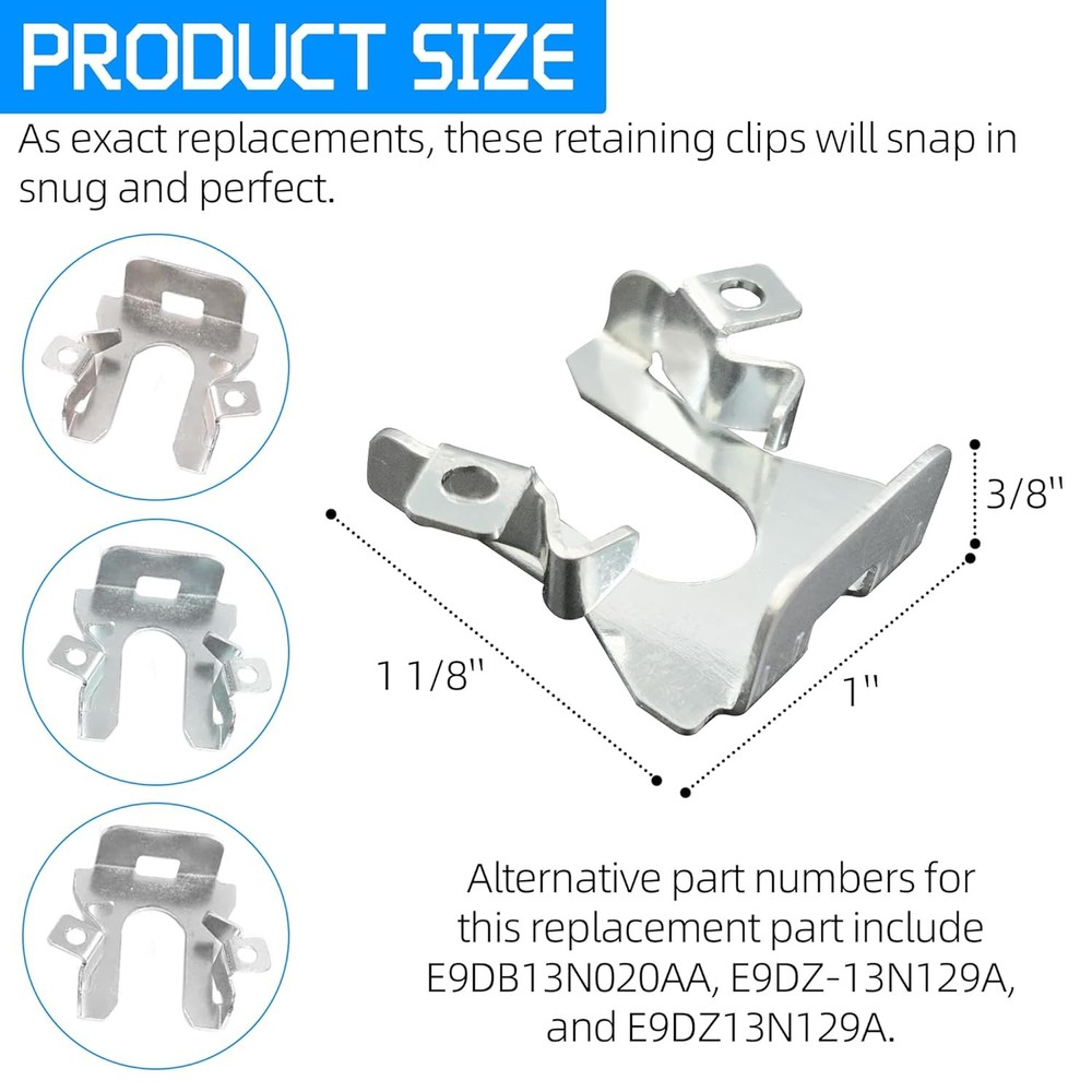 Exact Replacement Pivot Headlight Retaining Clips Compatible Ford