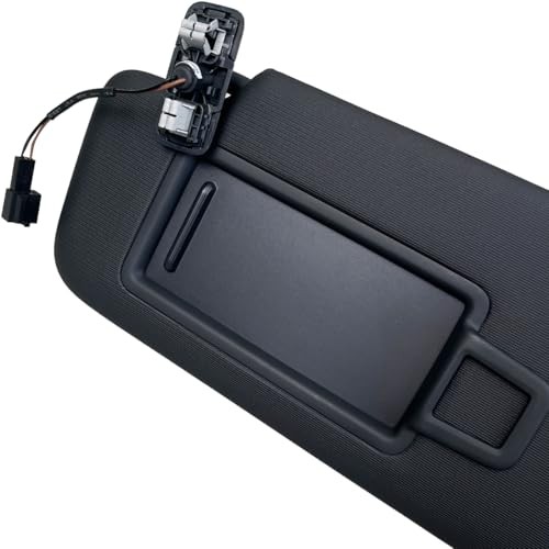 Black Front Sun Visor Panel with Makeup Mirror for VW Golf 7 MK7 Sunshield