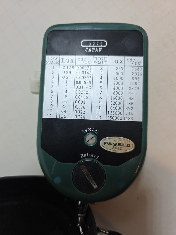 Rare Miranda Cadius Green Light / Exposure Meter W/ Case & Strap UNTESTED