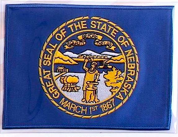 NEBRASKA  Willabee & Ward STATE FLAG PATCH United States Collection ~ PATCH ONLY