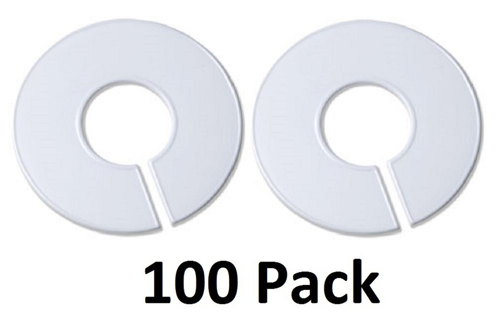 White Round Plastic Blank Rack Size Dividers (100pack)