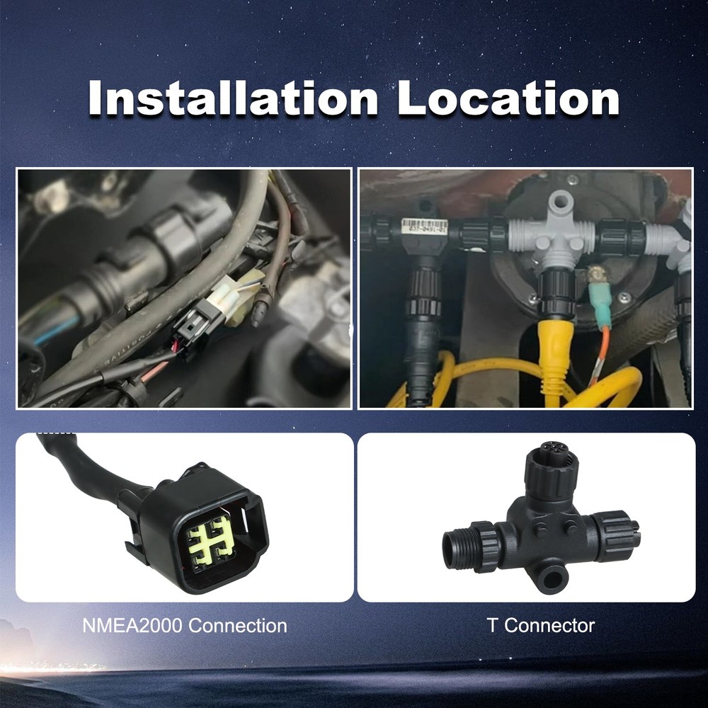 16FT Engine Interface Cable NMEA2000 Network Kit for 2006-2023 Yamaha