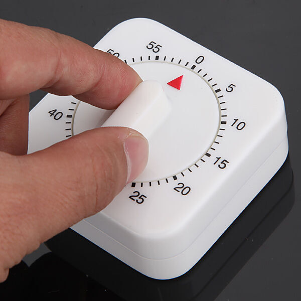 1Hr/60Min Mechanical Timer Game Count Down Counter Alarm Kitchen Cooking Tool