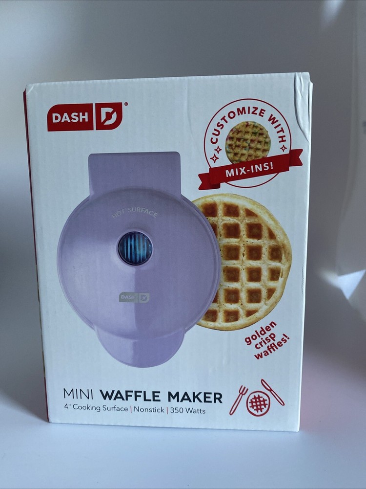 Dash Mini Waffle Maker• 4” in Non-Stick Plate• Lilac
