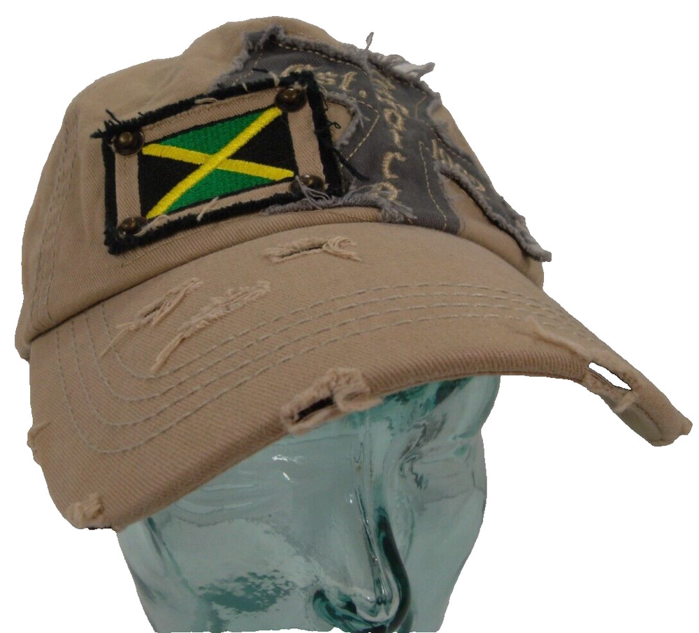 Jamaica Tan Distressed Hat Great Look Great Colors