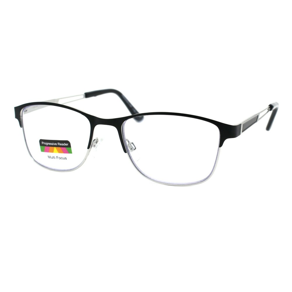 Multi-Focus Progressive Reading Glasses 3 Powers in 1 Reader Spring Hinge Metal