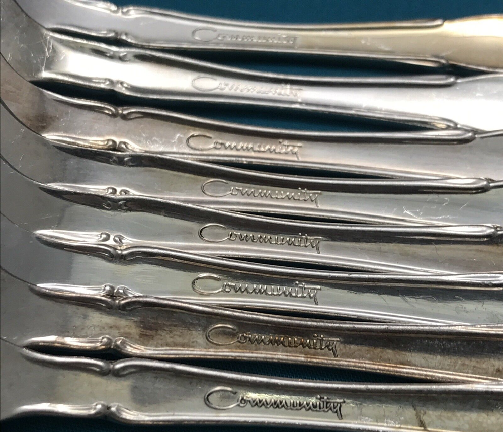 20 Pc AFFECTION Silverplated FORKS + SERVING Community Casserole Cold Meat Pie