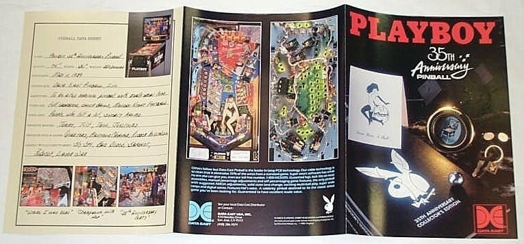 Playboy Pinball Machine 35th Anniversary Original Data East Flyer